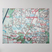 Woodbridge, VA Vintag Map Poster (Vorne)