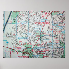 Woodbridge, VA Vintag Map Poster
