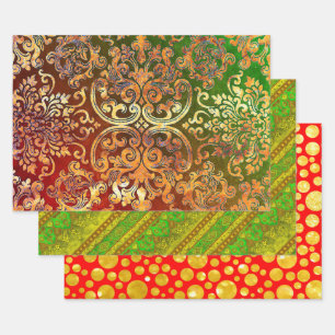Woodbury, Agra Batik und Hot Dots Geschenkpapier Set