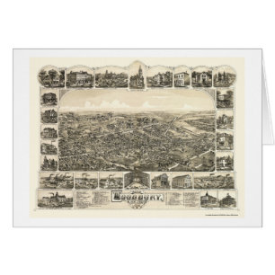 Woodbury, NJ panoramische Karte - 1886