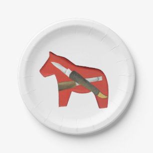 Woodcarving Horse Plate Pappteller