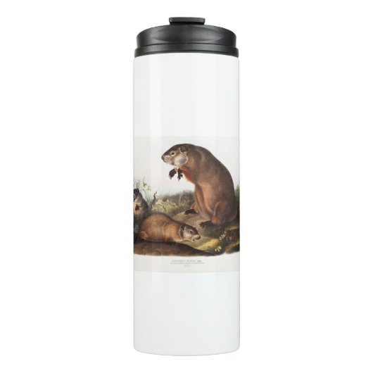 Woodchuck Camping Deko Gips Thermosbecher (Vorderseite)