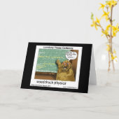 Woodchuck Physics Funny Greeting Cards Karte (Gelbe Blume)
