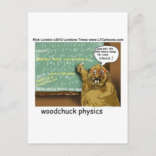 Woodchuck Physik Funny T-Shirts Tasse Geschenke Et Postkarte (Vorderseite)