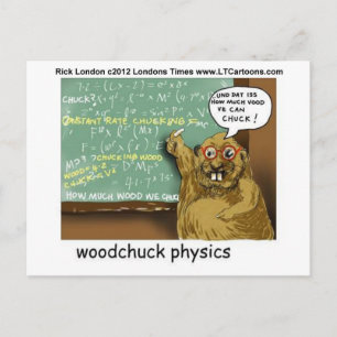 Woodchuck Physik Lustige T-Shirts Tassen Geschenke Postkarte