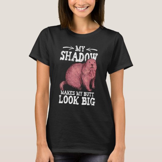 Woodchuck Shadow Groundhog Day T-Shirt (Vorderseite)