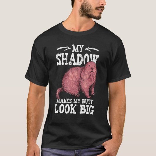 Woodchuck Shadow Groundhog Day T-Shirt (Vorderseite)