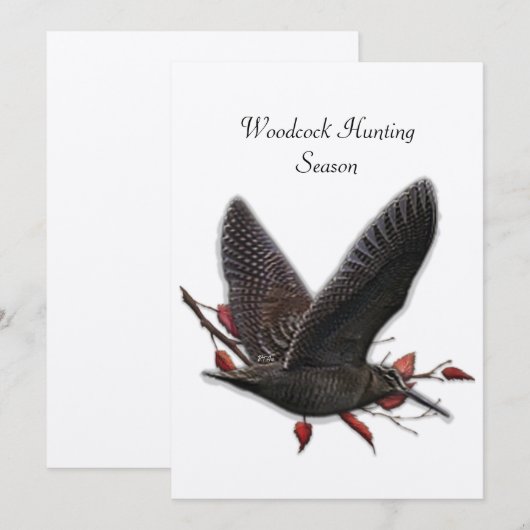 Woodcock Einladung (Vorne/Hinten)