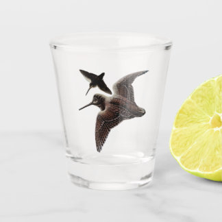 Woodcock hunting schnapsglas