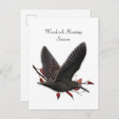 Woodcock Postkarte (Vorne/Hinten)