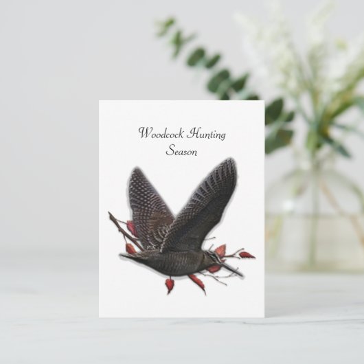 Woodcock Postkarte (Stehend Vorderseite)