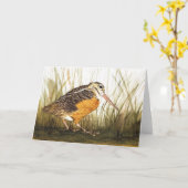 Woodcock Watercolor Greeting Crad Karte (Gelbe Blume)