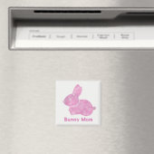 Woodcut Bunny Mama Magnet (In Situ (Geschirrspüler))