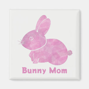 Woodcut Bunny Mama Magnet