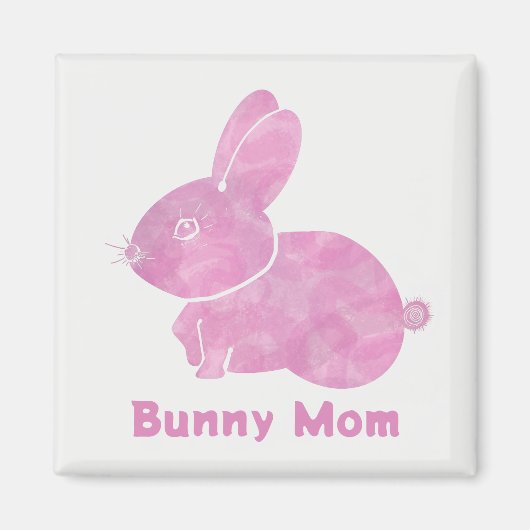 Woodcut Bunny Mama Magnet (Vorne)