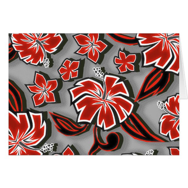 Woodcut-Hibiskus Hawaii (Vorderseite (Horizontal))