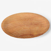 WOODCUT TIMBER PATTERN PAPPTELLER (Schrägansicht)