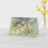 Woodcutter Daugher Prinzessin Vintage Märchen Karte (Gelbe Blume)