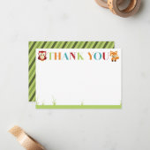 Wooded Baby Dusche Danke Karte (Vorderseite/Rückseite Beispiel)