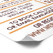 Wooden Baseball Bat & Gear, Baseball Advert Poster (Ecke)