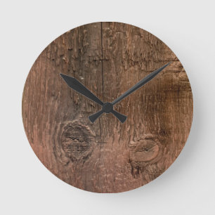 Wooden board wall clock runde wanduhr