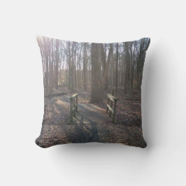 Wooden Bridge Throw Pillow Kissen