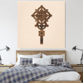 Wooden Hand Cross  Leinwanddruck (Insitu (Schlafzimmer))