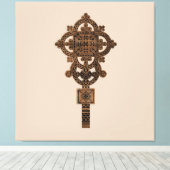 Wooden Hand Cross  Leinwanddruck (Insitu (Holzboden))