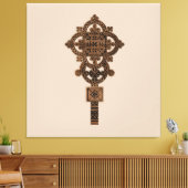 Wooden Hand Cross  Leinwanddruck (Insitu (Wohnzimmer))