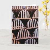 Wooden Lobster Traps Vertical Karte (Gelbe Blume)
