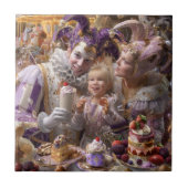 "Wooden Memory Box: Carousel of Sweets and Love in Fliese (Vorderseite)