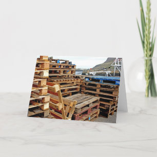 Wooden Pallets on the Dock Card Karte