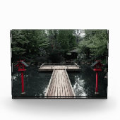 Wooden Pier framed by red Lanterns Fotoblock (Vorderseite)
