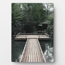 Wooden Pier framed by red Lanterns Fotoplatte