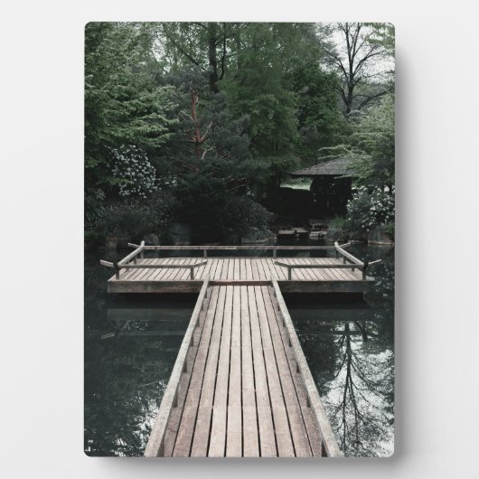 Wooden Pier framed by red Lanterns Fotoplatte (Vorderseite)