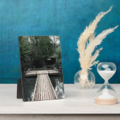 Wooden Pier framed by red Lanterns Fotoplatte (Seite)