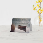 Wooden Row Boat Sympathy Thank You from Family Karte (Gelbe Blume)