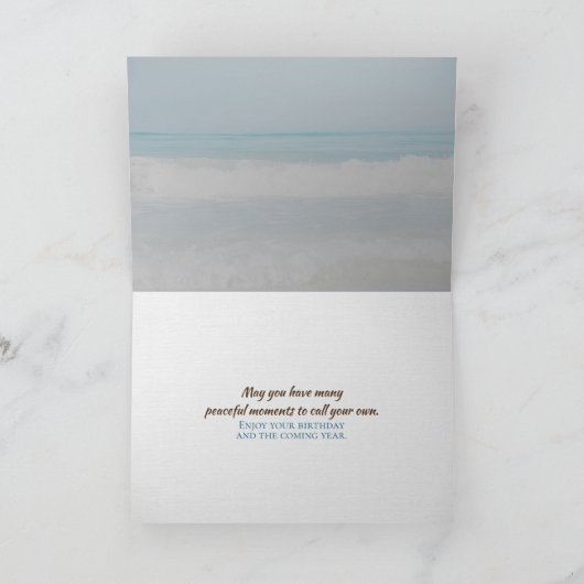 wooden swing and ocean view karte (Innenseite)