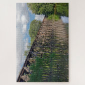 Wooden Train Trestle Over a River Puzzle (Vertikal)