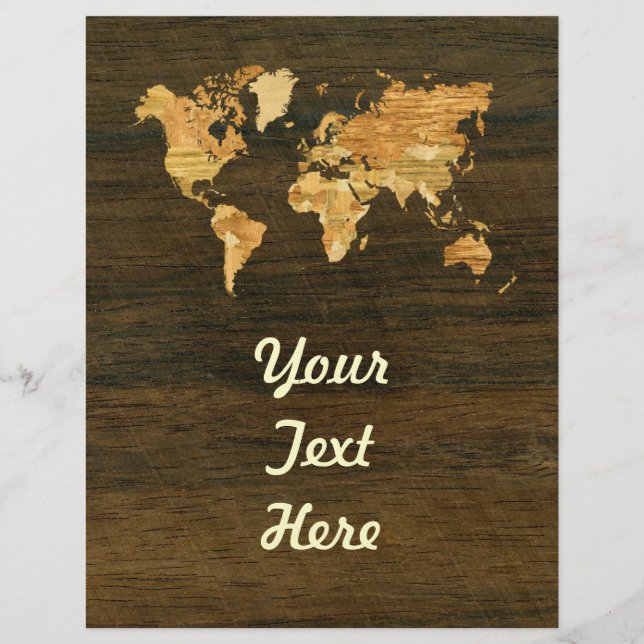 Wooden World Map (Vorderseite)