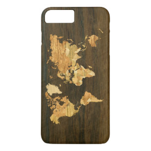 Wooden World Map Case-Mate iPhone Hülle