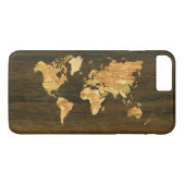 Wooden World Map Case-Mate iPhone Hülle (Rückseite (Horizontal))