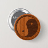 Wooden Yin Yang Button (Vorne & Hinten)