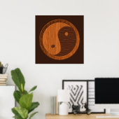 Wooden Yin Yang Poster (Heimbüro)