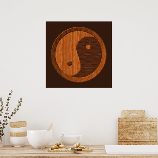 Wooden Yin Yang Poster (Küche)