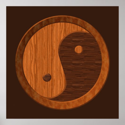 Wooden Yin Yang Poster (Vorne)