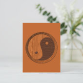 Wooden Yin Yang Postkarte (Stehend Vorderseite)