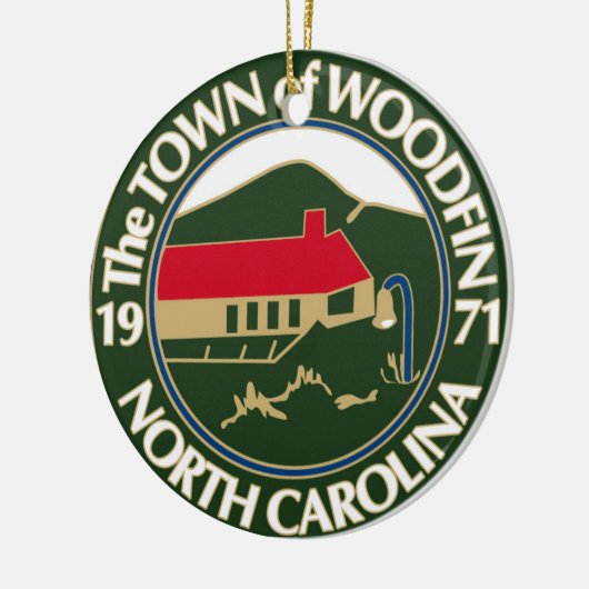 Woodfin StadtSiegel Keramik Ornament (Links)