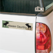 Woodgrain Camo Moose Country Silhouette Autoaufkleber (Auf Lkw)