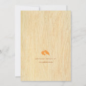 Woodgrain mit Liebe-Vögeln im Baum - Herbst Einladung (Rückseite)
